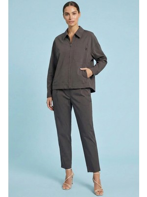 Guitar Oversize Antrasit Poplin Ceket