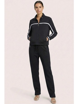 Guitar Casual Siyah Örme Ceket