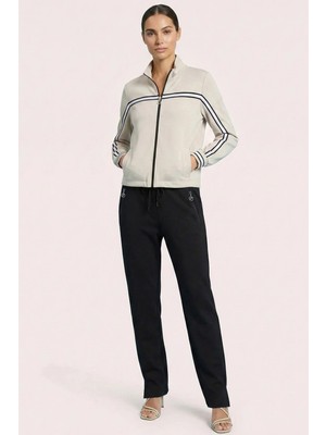 Guitar Cepli Siyah Örme Eşofman Altı