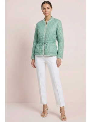 Guitar Cepli Yeşil Kapitone Mont