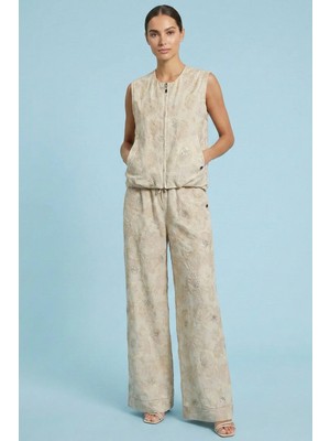 Guitar Yandan Cepli Bej Jakarlı Pantolon