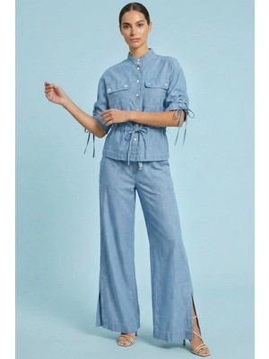 Guitar Cepli Mavi Non-Denim Gömlek