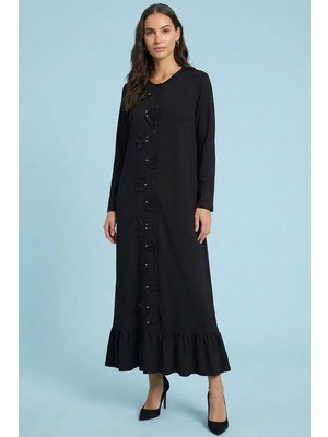 Guitar Uzun  Siyah Triko Hırka