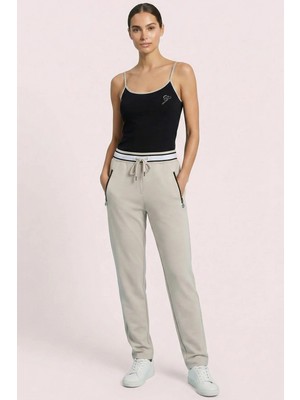 Guitar Askılı Siyah Örme T-Shirt