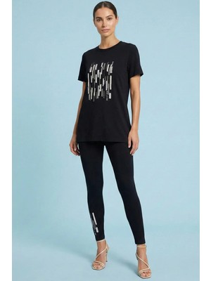 Guitar Bilekte Boy Siyah Penye Tayt