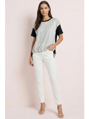 Guitar Oversize Siyah Penye T-Shirt