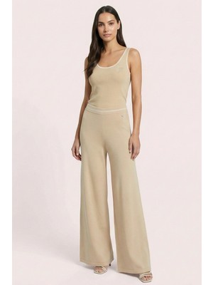 Guitar Relax Fit Bej Triko T-Shirt