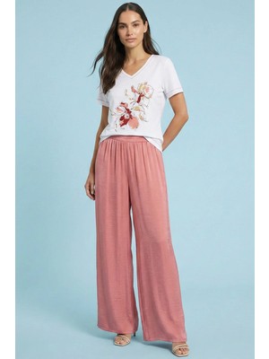 Guitar Casual Pembe Penye T-Shirt