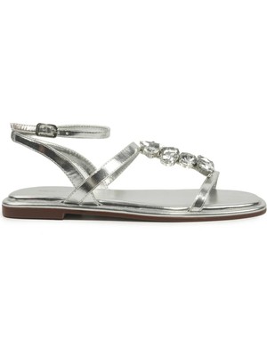 Nine West Ophelı 6fx Gümüş Kadın Düz Sandalet