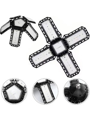 Indispensablely Ledx Ayarlanabilir Açılı 4 Kanatlı 108 Smd Ledli Galaxy Projektör Işığı 50W 5500 Lumen E27 32CM Çap