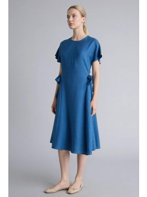 DeFacto Yarasa Kollu Midi Elbise E6028AX26SM