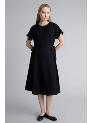 DeFacto Yarasa Kollu Midi Elbise E6028AX26SM