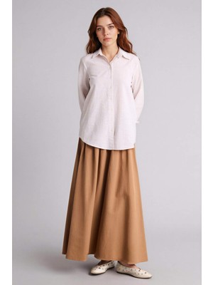 DeFacto A Kesim Keten Karışımlı Maxi ETEK G7512AX26SP