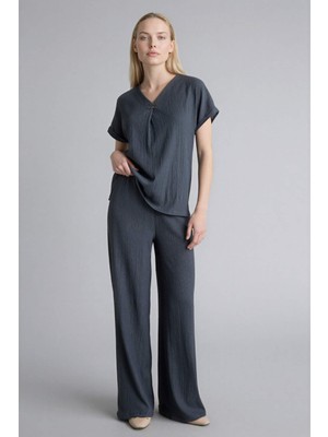 DeFacto Straight Fit Düz Paça Bürümcük Pantolon H0423AX26SP