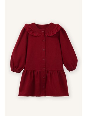 DeFacto Gabardin Dantel Yaka Elbise Kız Bebek G8189A526SP