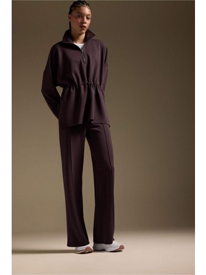 DeFacto Straight Fit Geniş Paça Standart Boy Modal Sporcu Pantolon F9066AX26SP