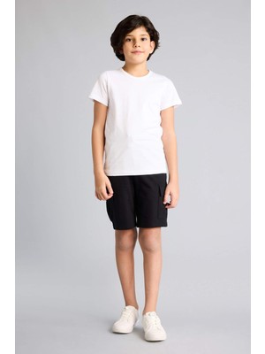 DeFacto Regular Fit Sweatshirt Kumaşı Şort Erkek Çocuk B5868A826SM
