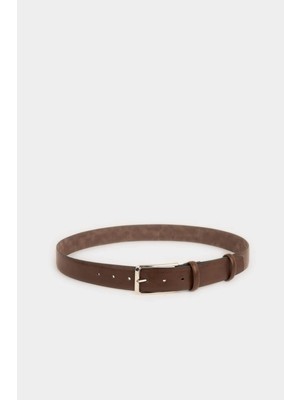 DeFacto Erkek Dikdörtgen Toka Suni Deri Klasik Kemer H0294AXNS