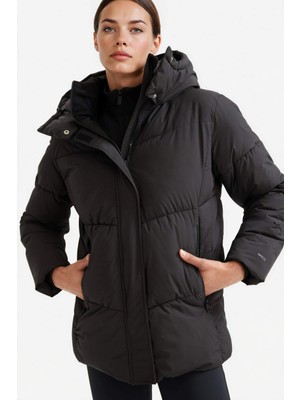 DeFacto Su İtici Regular Fit Yarım Polar Astarlı Kapüşonlu Fermuarlı Kışlık Mont A1553AX25WN