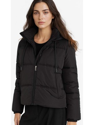 DeFacto Regular Fit Kapüşonlu Fermuarlı Şişme Mont F1944AX25WN