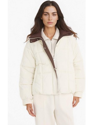 DeFacto Regular Fit Kapüşonlu Fermuarlı Kısa Şişme Mont F2144AX25WN