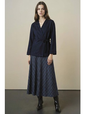 DeFacto A Kesim Kareli Maxi Etek H1873AX26SP