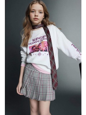 DeFacto Kpop - Demon Hunters Relax Fit Sweatshırt Kız Çocuk H3836A826SP