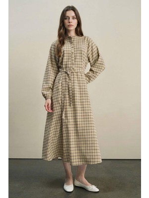 DeFacto Regular Fit Desenli Midi Elbise G6019AX26SP