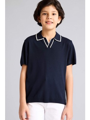 DeFacto Regular Fit Apaş Yaka Viskon Kazak Erkek Çocuk G6606A826SP