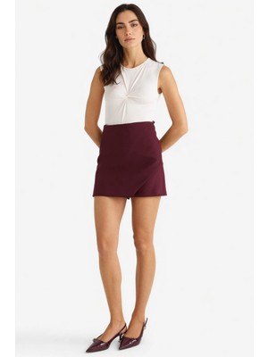 DeFacto Yüksek Bel Şort Etek F8310AX25AU