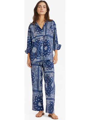 DeFacto Regular Fit Şal Desenli Plaj Pantolonu F8336AX25HS