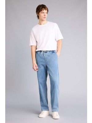 DeFacto Yumuşak Dokulu Wide Leg Jean Pantolon G9104AX26SP
