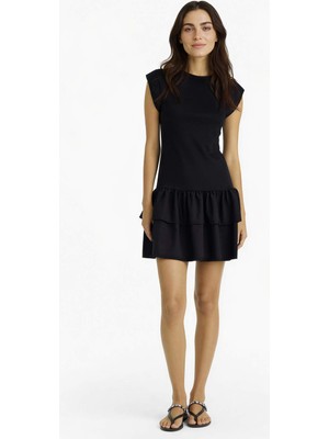 DeFacto Bisiklet Yaka Kısa Kollu Mini Elbise F6116AX25SM