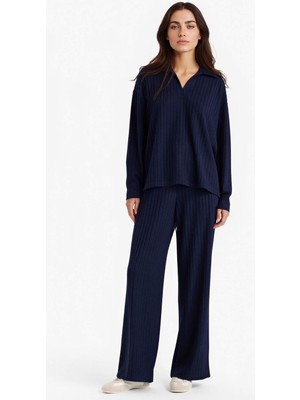 DeFacto Wide Leg Fitilli Kaşkorse Beli Lastikli Pantolon F1012AX25AU