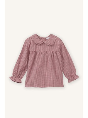 DeFacto Pötikareli Poplin Gömlek Kız Bebek G8135A526SP