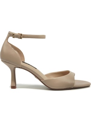 Nine West Tumpen 6fx Bej Kadın Topuklu Sandalet