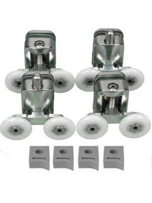 Royal Rain Store Metal Gövdeli Duşakabin Tekerlek Takımı 2 Alt 2 Üst Teker Rulmanı 24 mm