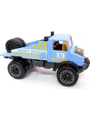 Royal Rain Store Wheels Mercedes-Benz Unimog 1300L Hw Haulers 4/5 (61/250) HKJ99 Kısa Kart Mattel 2023 + Blister ve Kart Koruyucu Paket Friki Maymun