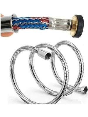 Royal Rain Store Paslanmaz Kırılmaz Çelik Örgülü Duş Hortumu 150 cm 120 gr Birinci Kalite Tüm Duş Başlıklarına Uyumlu