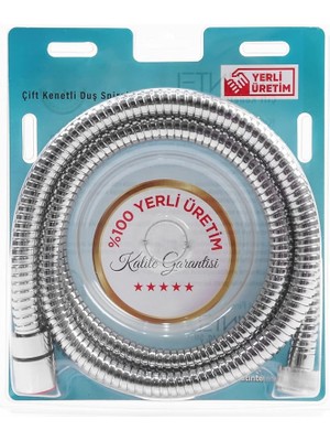 Royal Rain Store Çift Kenetli Duş Hortumu Spirali (%100 Yerli - 1. Sınıf Kalitede) (Gri)