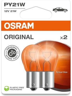 Royal Rain Store 7507 PY21 W Sinyal Lambası, Flaş Işığı Double Blister Turuncu 7507-02B