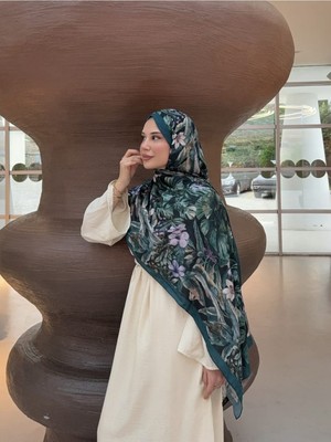 Umas Collection Umas Desenli Bambu Kraş Şal 75 x 185 cm Hafif Dokulu Tesettür Şal