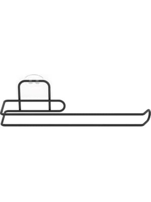 Royal Rain Store Home Yapışkanlı Metal Kağıt Havluluk & Wc Kağıtlığı – Deliksiz, Mat Siyah, Paslanmaz Çelik, Duvara Monte, Şık ve Dayanıklı, Mutfak ve Banyo Için Pratik Kullanım (Havlu Kağıtlığı)