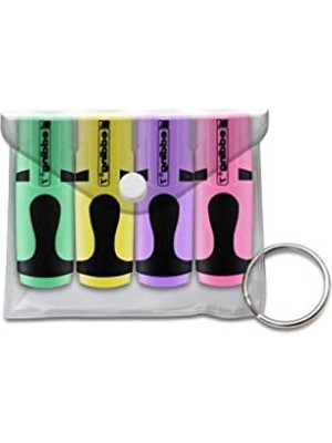 MarkEntegra Mini Fosforlu Kalem Seti - 4'lü Pastel Renkler