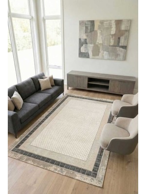 Efor Halı Lynosse Gri Halı Modern Dokuma Halı Yumuşak Oturma Odası Salon Çocuk Odası Mutfak Halısı P1313