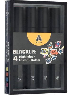 Royal Rain Store Bl Fosforlu Kalem, 4'lü Set