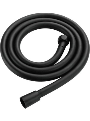 Royal Rain Store Siyah Pvc Duş Hortumu, 150 Cm, Paslanmaz Çelik