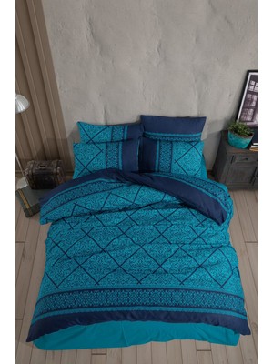 New Home Arel Renkli Desenli Çift Kişilik Nevresim Seti 200 x 220 cm Nefes Alabilir Kumaş