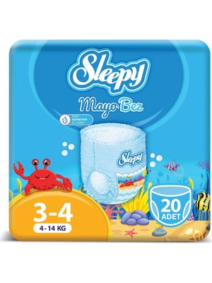 Sleepy Mayo Külot Bez 4 Numara 20 Adet Hızlı Emici 4-14 kg Kilo Aralığı İçin Özel Tasarım