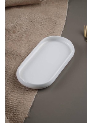 Şık 22,8 cm Porselen Kayık Tabak, Zarif ve Dayanıklı Tasarım